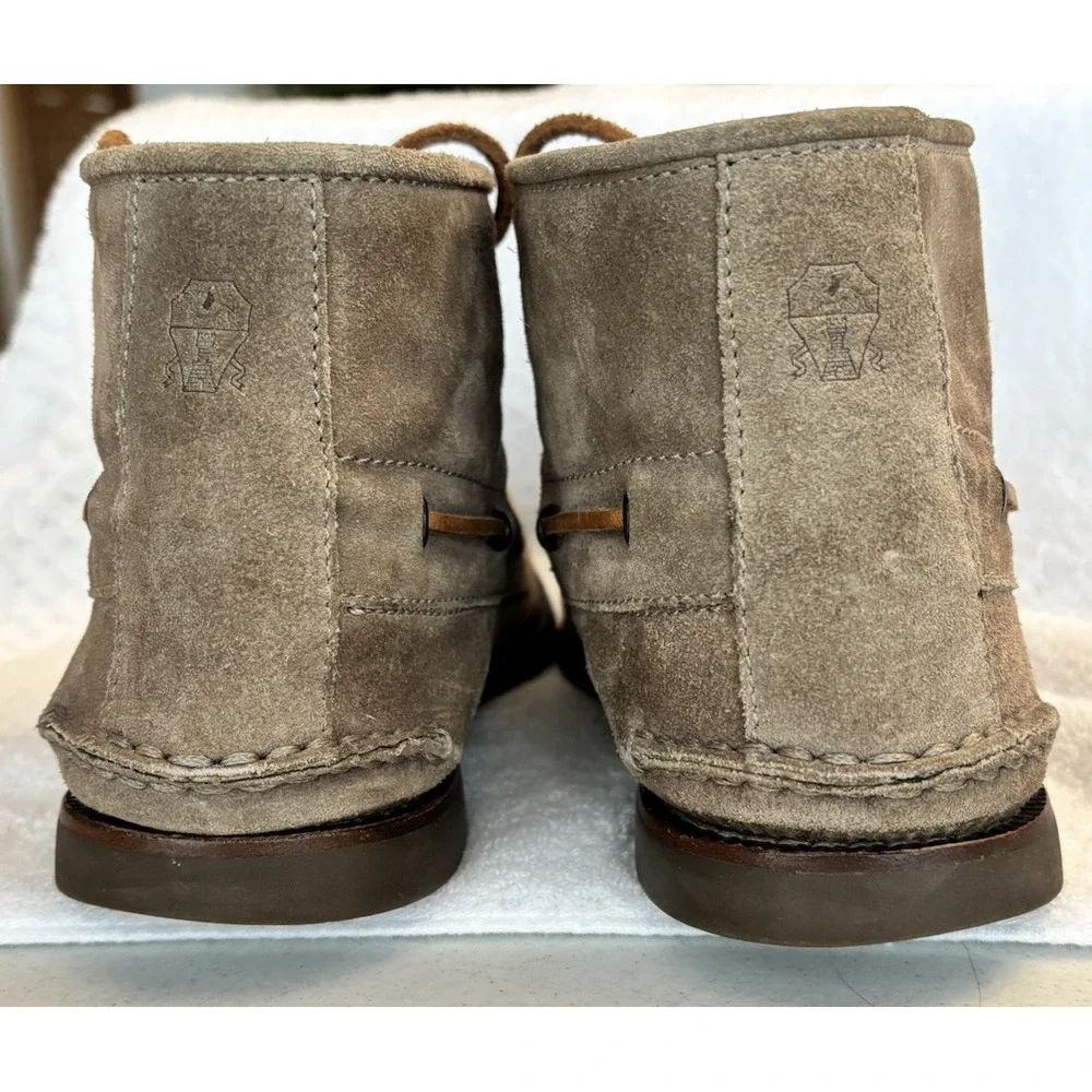 Mens Size 9 Tan Brunello Cucinelli Suede Chukka Boots Ankle Boots Italy Designer